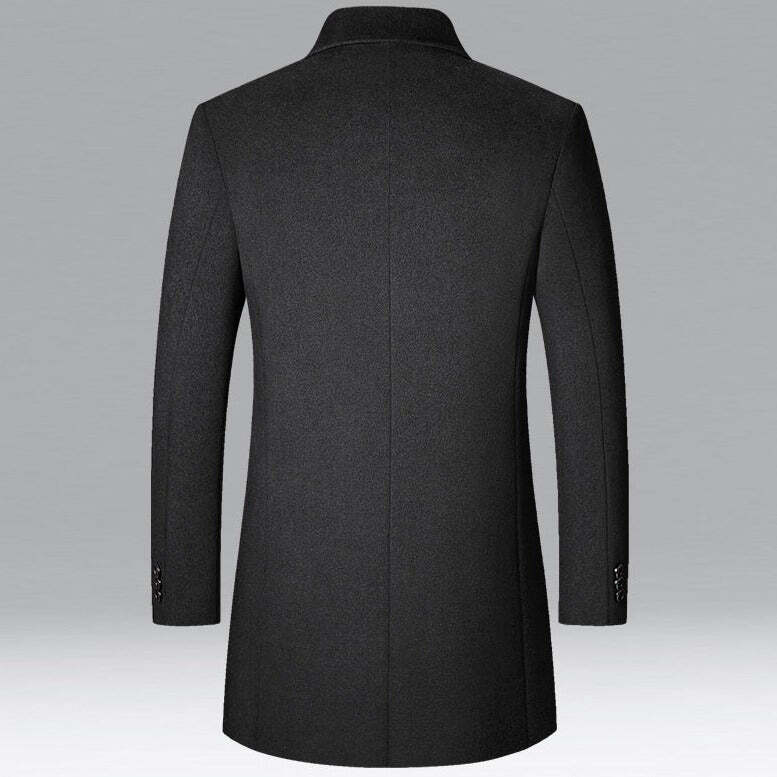 Sobretudo Masculino de Lã Grife Marcanzzi MZ093 com gola polo, costuras reforçadas, tecido anti-alérgico e acabamento sofisticado.