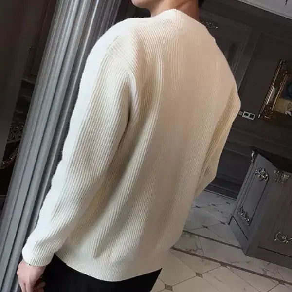 Suéter Masculino Clássico com Zíper Marcanzzi MZ045 com design moderno, gola redonda e acabamento confortável para compor looks versáteis e elegantes.