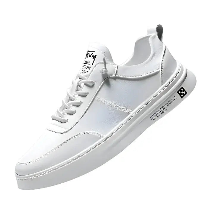 Tênis Masculino de Couro Marcanzzi MZ329 feito em couro premium, com palmilha ergonômica, solado antiderrapante e design elegante para uso diário.