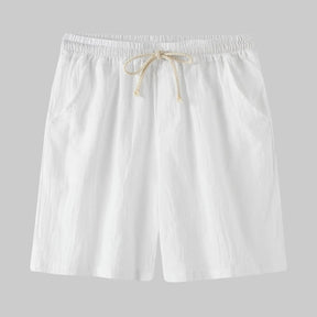 Bermuda de Linho Masculina Marcanzzi MZ950 em linho nobre, caimento sofisticado e estilo clássico Old Money, perfeita para conforto e elegância no calor.