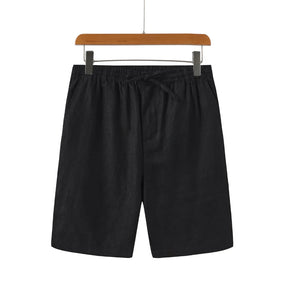 Bermuda de Linho Masculina Marcanzzi MZ954 em linho premium, caimento clássico e toque suave, ideal para estilo Old Money, conforto e elegância.