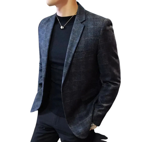 Blazer Masculino Dapper Marcanzzi MZ063 em alfaiataria premium com tecnologia respirável. Sofisticação e conforto em qualquer ocasião.