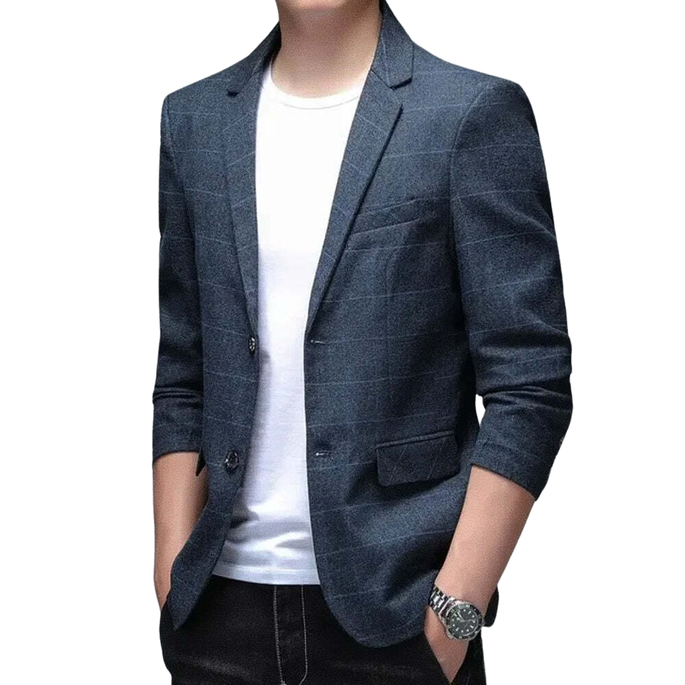 Blazer Masculino Esporte Fino Marcanzzi MZ056 com corte moderno, fechamento duplo, acabamento premium e visual elegante para ocasiões distintas