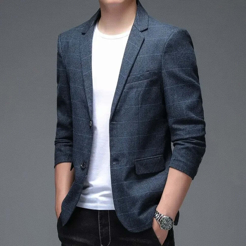 Blazer Masculino Esporte Fino Marcanzzi MZ056 com corte moderno, fechamento duplo, acabamento premium e visual elegante para ocasiões distintas