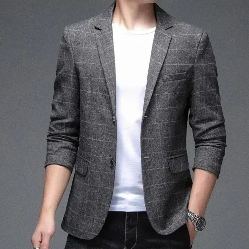 Blazer Masculino Esporte Fino Marcanzzi MZ056 com corte moderno, fechamento duplo, acabamento premium e visual elegante para ocasiões distintas