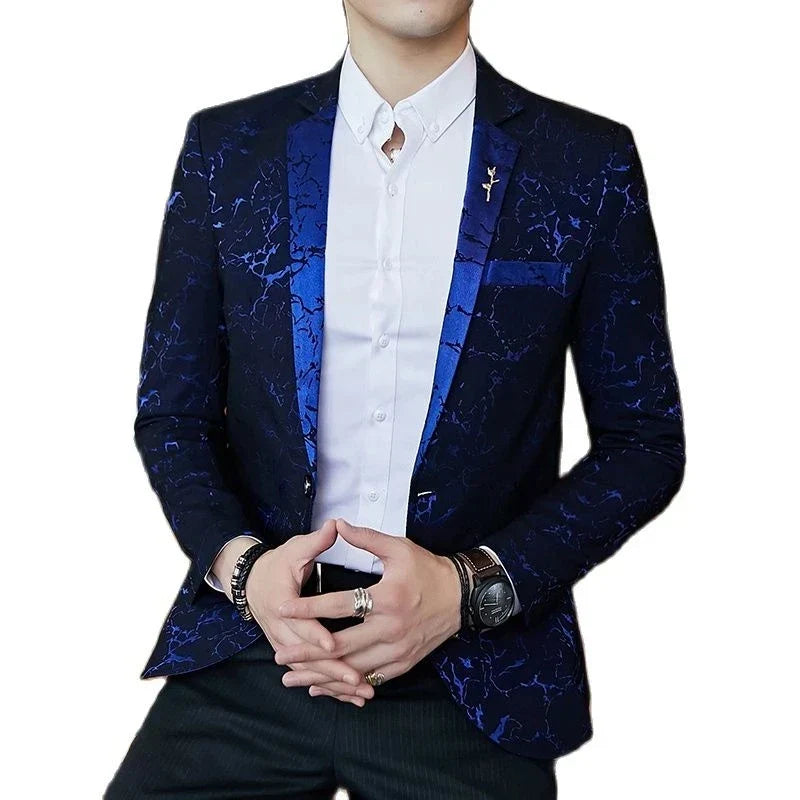Blazer Masculino Realm Marcanzzi MZ060: elegância e versatilidade em acetato e poliéster. Cores: preto, azul, vinho. Ideal para eventos sociais e empresariais.