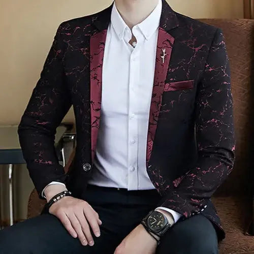 Blazer Masculino Realm Marcanzzi MZ060: elegância e versatilidade em acetato e poliéster. Cores: preto, azul, vinho. Ideal para eventos sociais e empresariais.