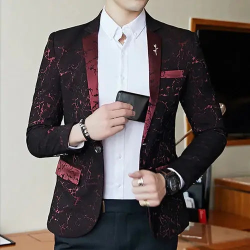 Blazer Masculino Realm Marcanzzi MZ060: elegância e versatilidade em acetato e poliéster. Cores: preto, azul, vinho. Ideal para eventos sociais e empresariais.