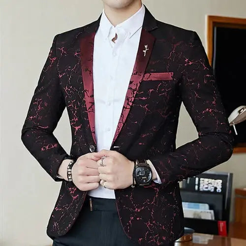 Blazer Masculino Realm Marcanzzi MZ060: elegância e versatilidade em acetato e poliéster. Cores: preto, azul, vinho. Ideal para eventos sociais e empresariais.