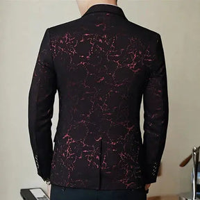 Blazer Masculino Realm Marcanzzi MZ060: elegância e versatilidade em acetato e poliéster. Cores: preto, azul, vinho. Ideal para eventos sociais e empresariais.