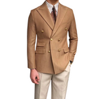 Blazer Masculino Transpassado Marcanzzi MZ062 em Ecomicrofibra, forro de seda e poliéster. Elegante, confortável e sofisticado para eventos especiais.