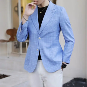 Blazer Masculino Vergast Marcanzzi MZ059 com tecido de caxemira, alfaiataria impecável e estilo marcante para eventos sofisticados.