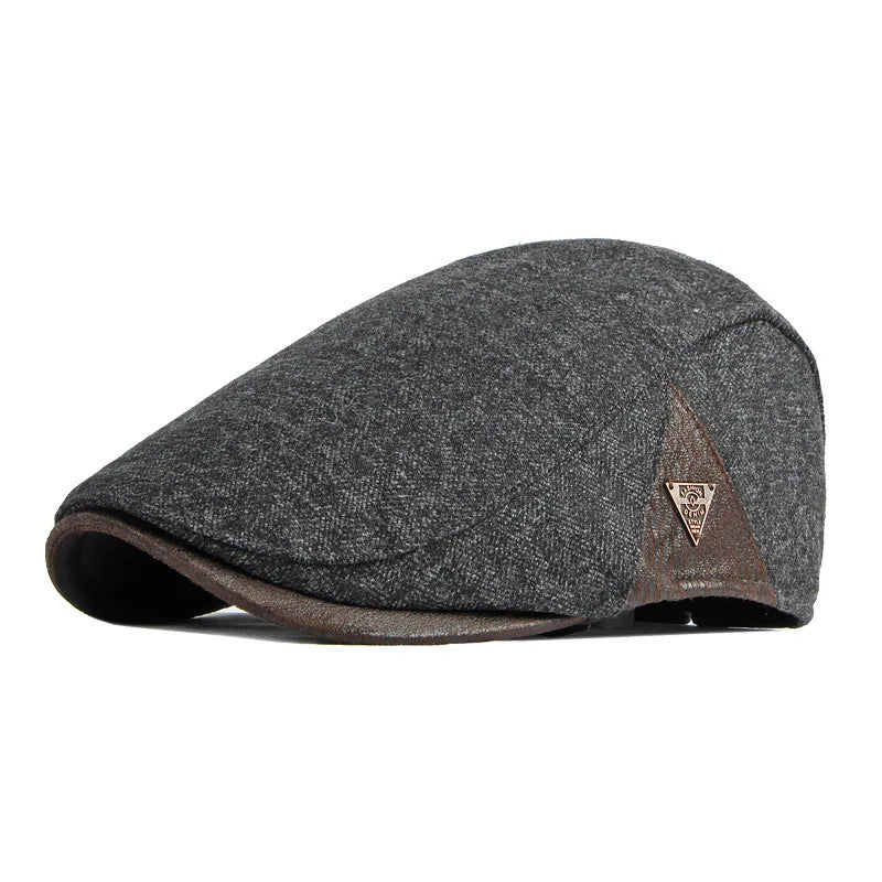 Boina Masculina Cabbie Retrô Marcanzzi MZ274 em algodão e poliéster, estilo clássico com ajuste confortável e acabamento elegante.
