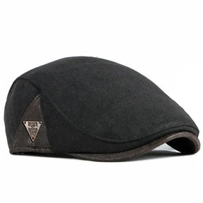 Boina Masculina Cabbie Retrô Marcanzzi MZ274 em algodão e poliéster, estilo clássico com ajuste confortável e acabamento elegante.