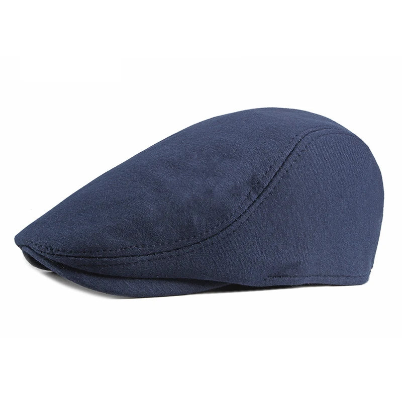 Boina Masculina Retrô Marcanzzi MZ263 em algodão premium, visual italiano refinado, perfeita para looks casuais e elegantes.