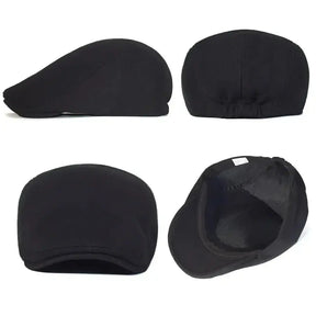 Boina Masculina Retrô Marcanzzi MZ263 em algodão premium, visual italiano refinado, perfeita para looks casuais e elegantes.