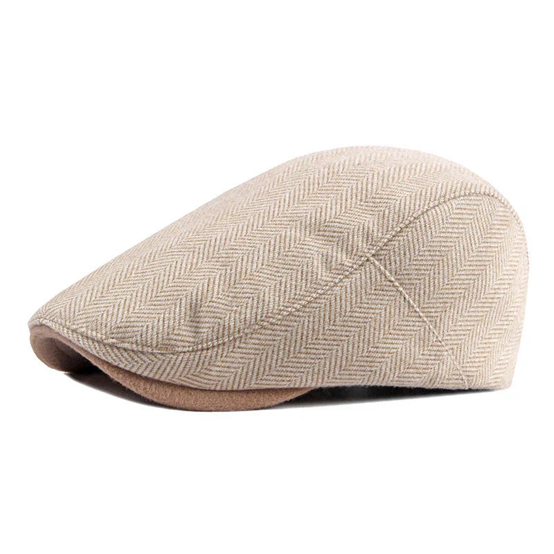 Boina Masculina Scotland Marcanzzi MZ266 com design escocês refinado, ajuste ergonômico e cores cáqui, marrom, grafite e preta.