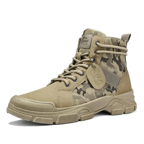 Bota Masculina Camuflada Speed Marcanzzi MZ286: couro legítimo, solado antiderrapante, conforto e elegância para eventos formais e uso diário.