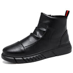 Bota Masculina Chelsea Marcanzzi MZ296: couro premium, conforto acolchoado, solado antiderrapante, zíper lateral, versátil para looks casuais e formais.