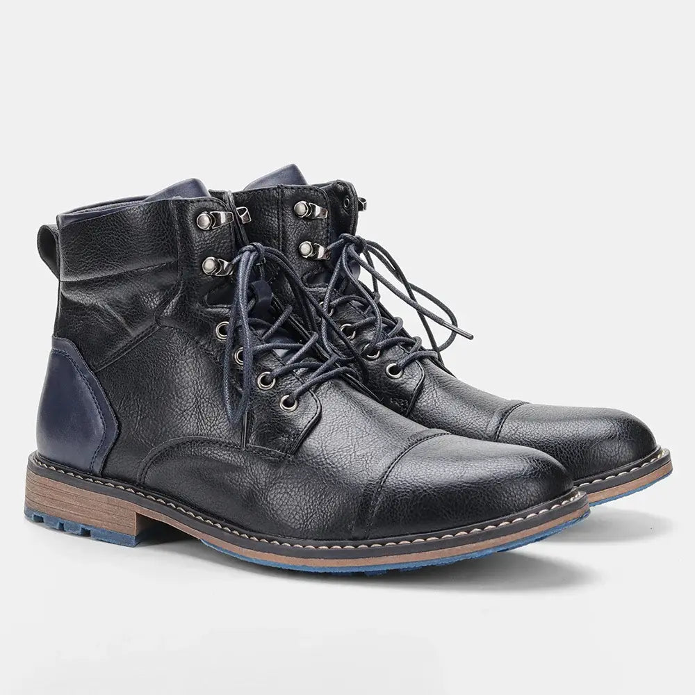 Bota Masculina de Couro Marcanzzi MZ284: durável, estilosa e confortável. Couro premium, solado emborrachado, design moderno. Ideal para uso urbano e aventuras.