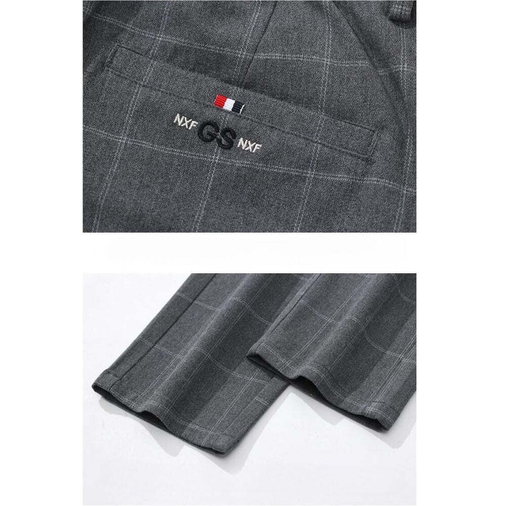 Calça Social Xadrez Masculina Marcanzzi MZ006: elegância e conforto com spandex e algodão. Ideal para eventos casuais e formais.
