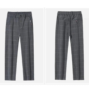 Calça Social Xadrez Masculina Marcanzzi MZ006: elegância e conforto com spandex e algodão. Ideal para eventos casuais e formais.