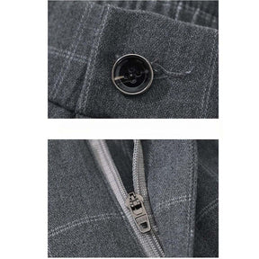 Calça Social Xadrez Masculina Marcanzzi MZ006: elegância e conforto com spandex e algodão. Ideal para eventos casuais e formais.