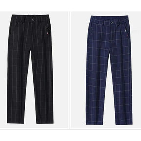 Calça Social Xadrez Masculina Marcanzzi MZ006: elegância e conforto com spandex e algodão. Ideal para eventos casuais e formais.