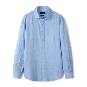 Camisa de Linho Lisa Masculina Marcanzzi MZ790 confeccionada em linho de alta qualidade, leve, confortável e elegante para uso casual ou formal.