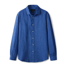 Camisa de Linho Lisa Masculina Marcanzzi MZ790 confeccionada em linho de alta qualidade, leve, confortável e elegante para uso casual ou formal.