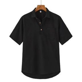 Camisa de Linho Masculina Marcanzzi Medelín MZ794 feita em linho de alta qualidade, respirável e leve, com caimento refinado e estilo sofisticado.