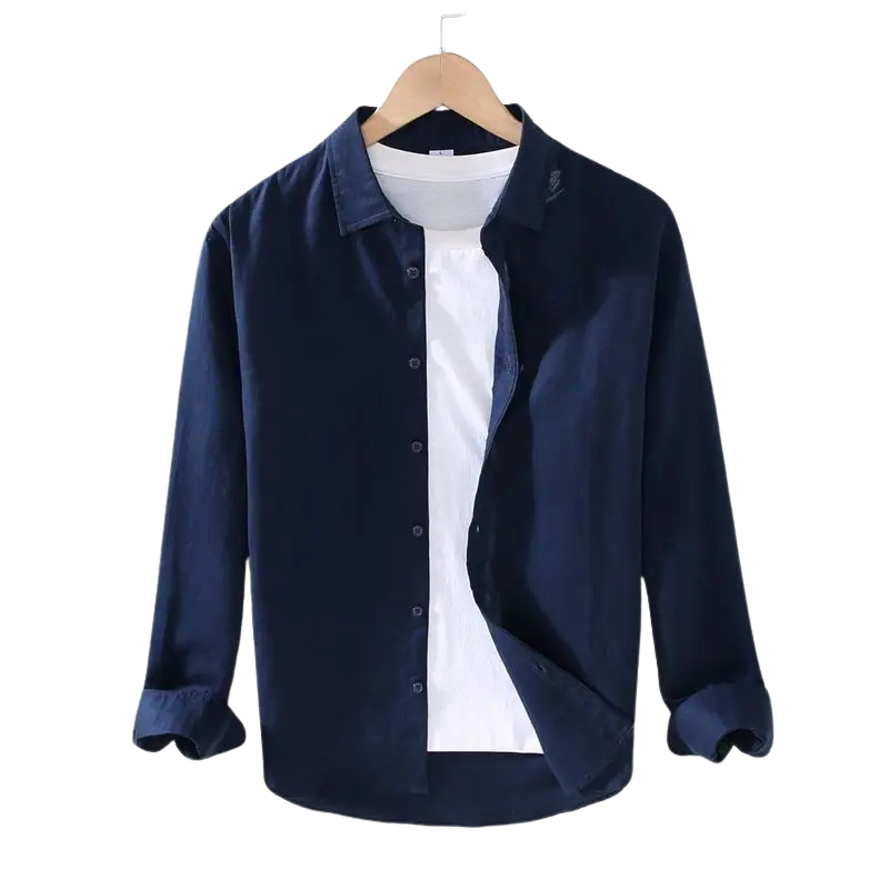 Camisa de Linho Masculina Marcanzzi MZ566 em linho premium, disponível em várias cores. Design clássico, respirável e elegante para looks refinados.
