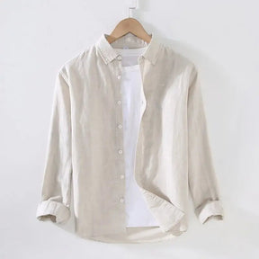 Camisa de Linho Masculina Marcanzzi MZ566 em linho premium, disponível em várias cores. Design clássico, respirável e elegante para looks refinados.