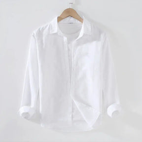 Camisa de Linho Masculina Marcanzzi MZ566 em linho premium, disponível em várias cores. Design clássico, respirável e elegante para looks refinados.