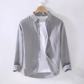 Camisa de Linho Masculina Marcanzzi MZ566 em linho premium, disponível em várias cores. Design clássico, respirável e elegante para looks refinados.