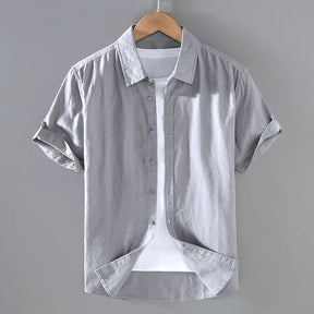 Camisa de Linho Masculina Marcanzzi MZ796 confeccionada em linho premium, leve e resistente, com caimento clássico e design elegante para ocasiões sociais.