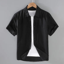 Camisa de Linho Masculina Marcanzzi MZ796 confeccionada em linho premium, leve e resistente, com caimento clássico e design elegante para ocasiões sociais.