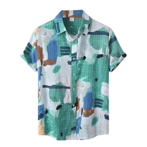 Camisa Manga Curta Marcanzzi Mirage MZ583 com estampa exclusiva, tecido leve e design moderno para estilo autêntico e frescor no dia a dia.