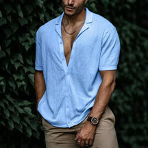 Camisa Masculina Marcanzzi MZ020 em algodão com poliéster, modelagem ajustada e gola polo clássica, ideal para ocasiões casuais ou formais.