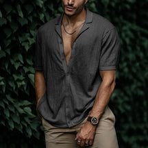 Camisa Masculina Marcanzzi MZ020 em algodão com poliéster, modelagem ajustada e gola polo clássica, ideal para ocasiões casuais ou formais.