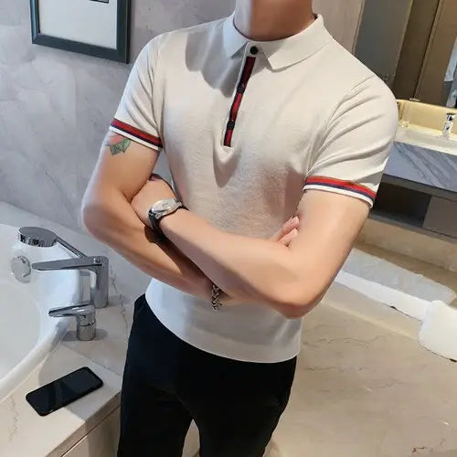 Camisa Polo Masculina Marcanzzi Puzzle MZ076 em tecido premium, com design exclusivo, costuras reforçadas e acabamento elegante.