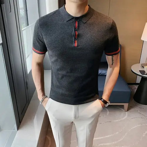 Camisa Polo Masculina Marcanzzi Puzzle MZ076 em tecido premium, com design exclusivo, costuras reforçadas e acabamento elegante.