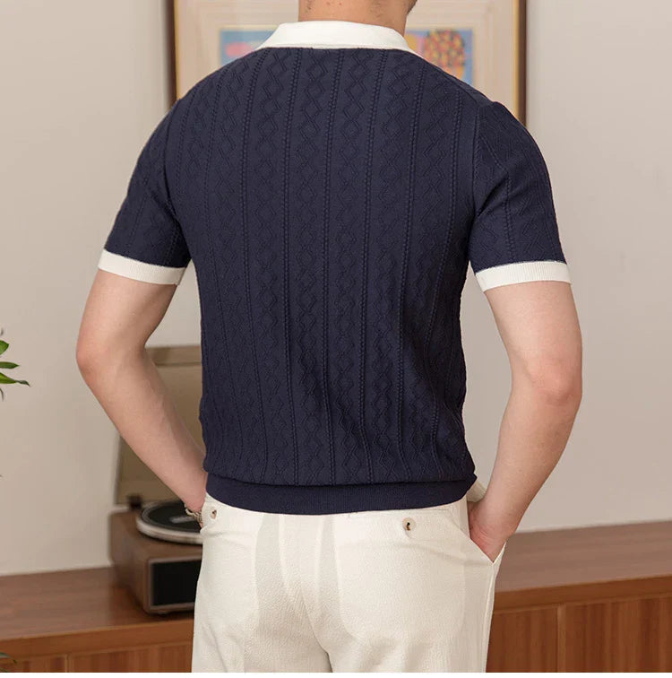 Camisa Polo Masculina Tricot Madrid Marcanzzi MZ016: elegância, conforto e versatilidade. Design impecável e materiais de alta qualidade para o homem moderno.