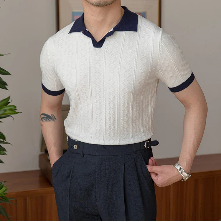 Camisa Polo Masculina Tricot Madrid Marcanzzi MZ016: elegância, conforto e versatilidade. Design impecável e materiais de alta qualidade para o homem moderno.