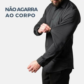 Camisa Social de Algodão Masculina Marcanzzi MZ083 feita em tecido respirável com caimento elegante, conforto superior e estilo versátil para todas as ocasiões.