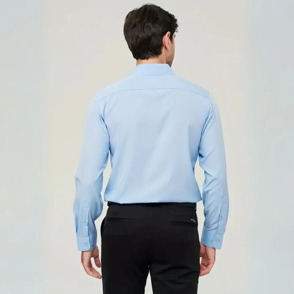 Camisa Social Masculina Marcanzzi MZ011: sofisticação, conforto, anti-odor, ideal para trabalho e eventos. Versátil, mantém forma impecável o dia todo.