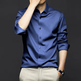 Camisa Social Masculina Spectre Marcanzzi MZ014: sofisticação e conforto em design moderno. Ideal para eventos formais e casuais. Alta qualidade e durabilidade.