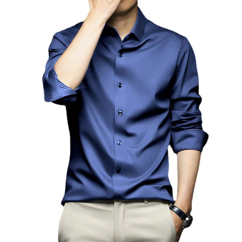 Camisa Social Masculina Spectre Marcanzzi MZ014: sofisticação e conforto em design moderno. Ideal para eventos formais e casuais. Alta qualidade e durabilidade.