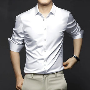 Camisa Social Masculina Spectre Marcanzzi MZ014: sofisticação e conforto em design moderno. Ideal para eventos formais e casuais. Alta qualidade e durabilidade.