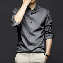 Camisa Social Masculina Spectre Marcanzzi MZ014: sofisticação e conforto em design moderno. Ideal para eventos formais e casuais. Alta qualidade e durabilidade.